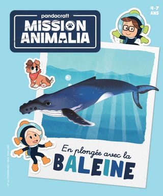 Couverture du carnet de mission de février : en plongée avec la baleine.